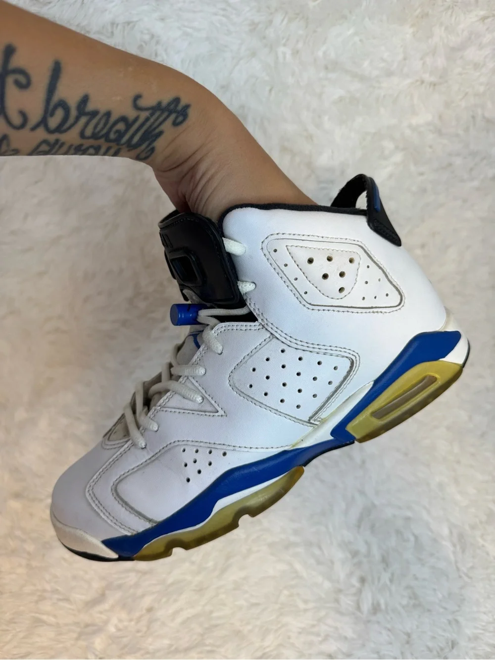 Nike Air Jordan 6 Retro BG Sport Blue basketball sneakers Youth 6